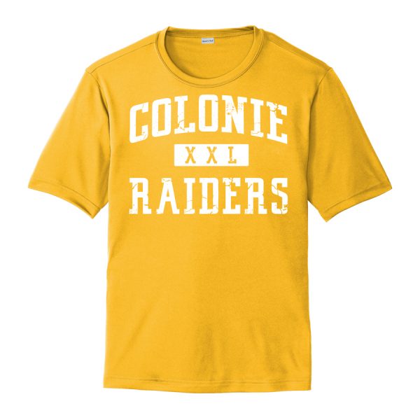 Gold Colonie Raiders XXL Youth Performance Cooling Tee