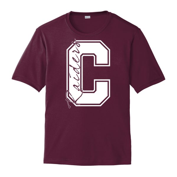 Maroon C Raiders Youth Performance Cooling Tee