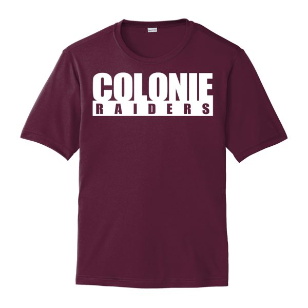 Maroon Colonie Raiders Youth Performance Cooling Tee