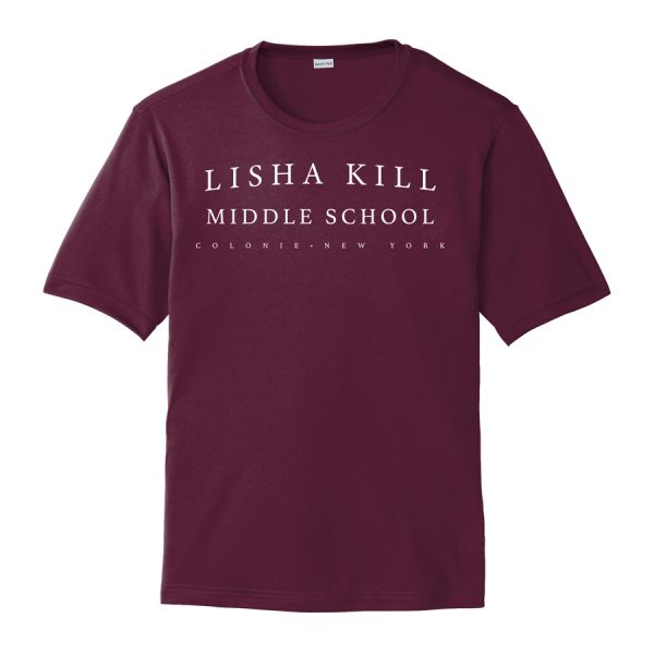 Maroon Lisha Kill (horizontal) Youth Performance Cooling Tee