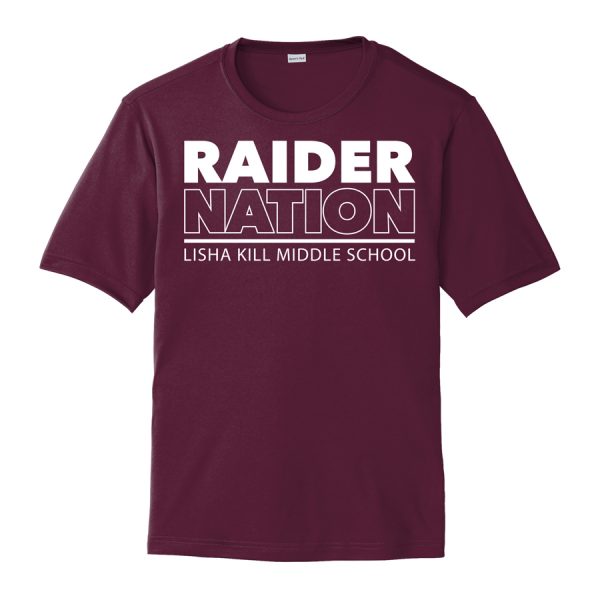 Maroon Raider Nation Youth Performance Cooling Tee