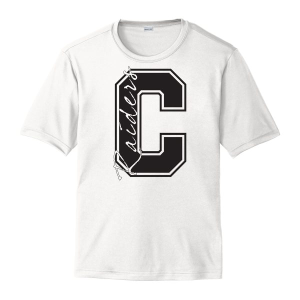 White C Raiders Youth Performance Cooling Tee