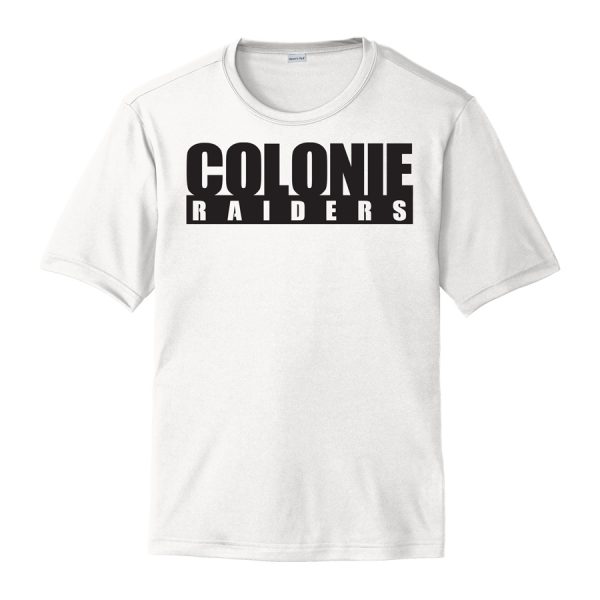 White Colonie Raiders Youth Performance Cooling Tee