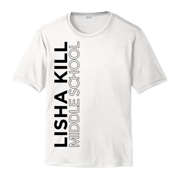 White Lisha Kill (vertical) Youth Performance Cooling Tee