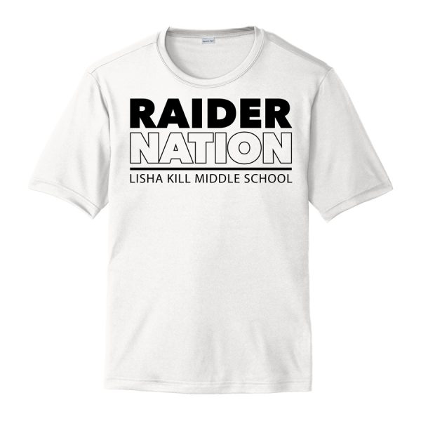 White Raider Nation Youth Performance Cooling Tee