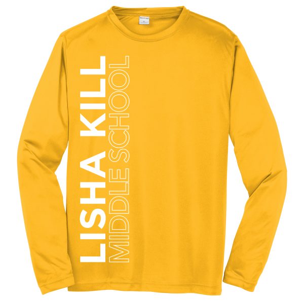 Gold Lisha Kill (vertical) Youth Long Sleeve Performance Cooling Tee